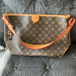 Stylish Brown and Tan Designer Shoulder Bag